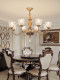 American-Style Retro All-Copper Living Room Chandelier, French Mid-Century Style, High-End Luxury and Grandiose Villa Lobby Dining Room Copper Lamp
