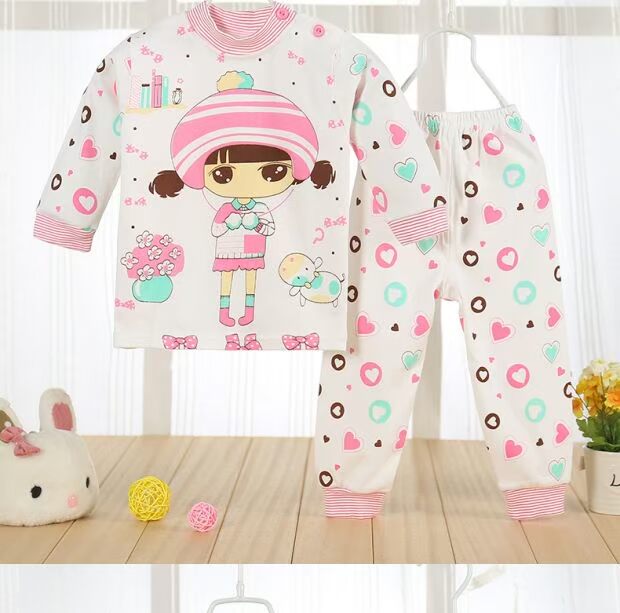 3 bé trai Qiuyi Qiuku phù hợp với bé gái 4 tuổi Đồ lót cotton 5 bé trai đồ ngủ trẻ em 2 bé gái sơ sinh bộ đồ ba lỗ mùa thu cho bé sơ sinh
