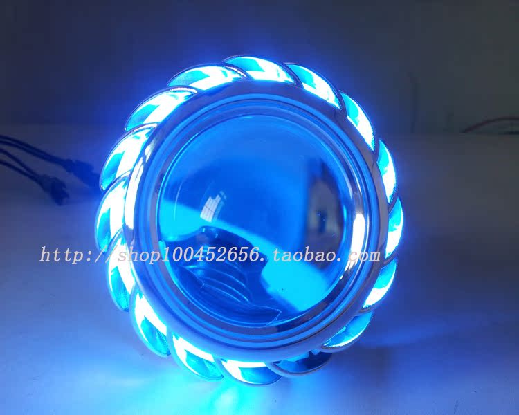 WISP II RSZ lắp ráp đèn pha xenon 2,5 inch đèn đôi ống kính xe máy thiên thần mắt nóng - Đèn HID xe máy đèn led xe máy wave alpha