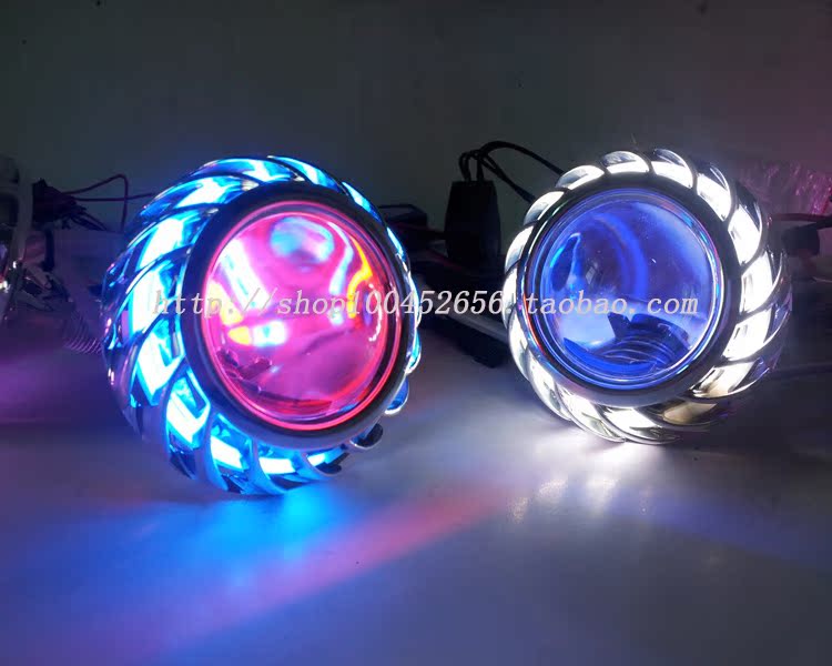 WISP II RSZ lắp ráp đèn pha xenon 2,5 inch đèn đôi ống kính xe máy thiên thần mắt nóng - Đèn HID xe máy đèn led xe máy wave alpha