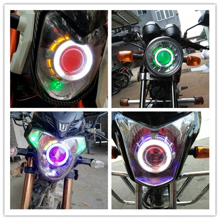 MSX125 Wangjiang Grand Doll 150 Little Monkey M3Q5 Double Light Lens Angel Eye Xenon Headlight hội - Đèn HID xe máy đèn pha xe máy nhỏ