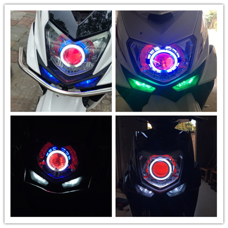 MSX125 Wangjiang Grand Doll 150 Little Monkey M3Q5 Double Light Lens Angel Eye Xenon Headlight hội - Đèn HID xe máy đèn xe wave alpha