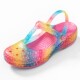 Veblen Women's Clogs, Non-Slip Thick-Soled Leopard Print Fashion Sandals, Summer Jelly Beach Shoes, Outdoor Closed-Toe Slippers