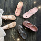 [Anti-Slip Patent] Women's Summer Outdoor Thick-Soled Closed-Toe Clogs Crystal Jelly Shoes Beach Shoes