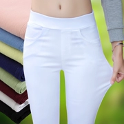 Quần legging nữ mặc cộng với quần nhung trắng dày cạp cao co giãn chân bút chì quần đen mẫu mùa thu đông