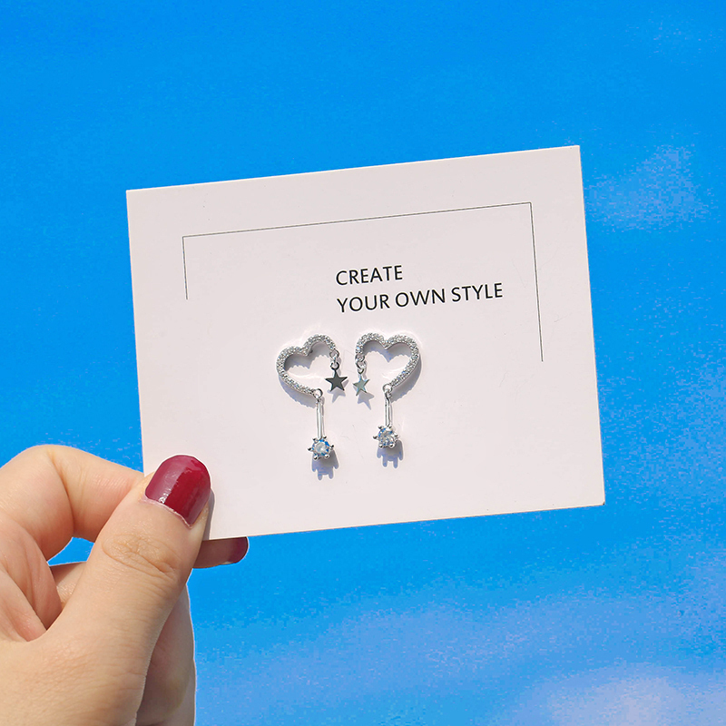 s925 - A gift from S925 - full of loving earnails girl sweet earrings - star earrings