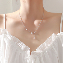 925 sterling silver butterfly necklace female design sense ins light luxury trick good luck 2020 New neck chain fairy choker
