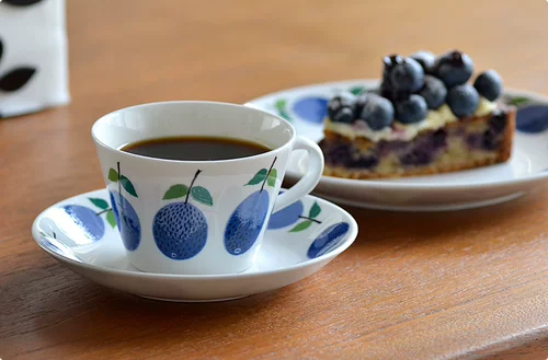 Специальная шведская кофейная чашка Gustavsberg Prunus Blue Plum, чайные чашки и тарелки