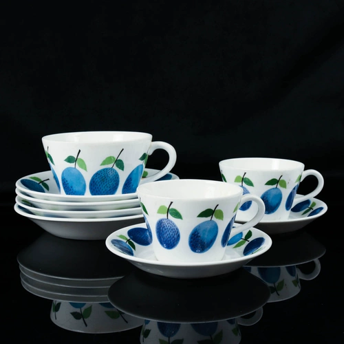 Специальная шведская кофейная чашка Gustavsberg Prunus Blue Plum, чайные чашки и тарелки