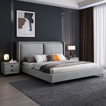 Fabric bed soft bag removable and washable simple cloth bed design minimalist Nordic Italian fabric bed wedding bed double bed simple