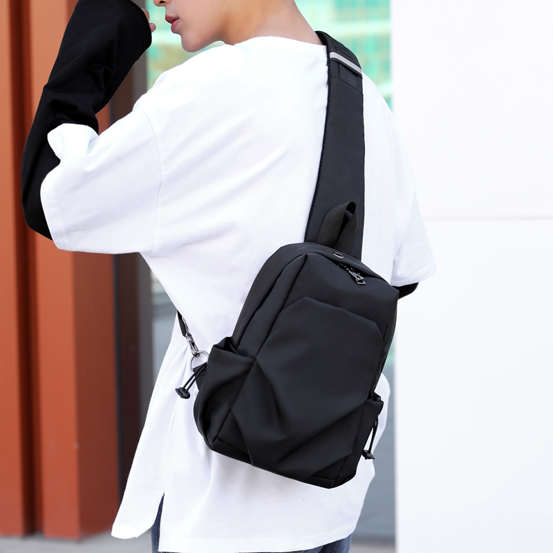 Casual men's chest bag simple one-shoulder Messenger bag trendy brand multi-functional small backpack trend postman diagonal chest bag