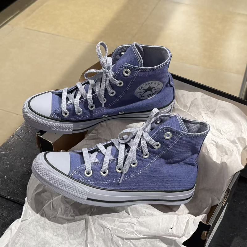 Authentic Converse All Star Blue and Purple Classic High-Top Casual Canvas Shoes for Men and Women A17838C