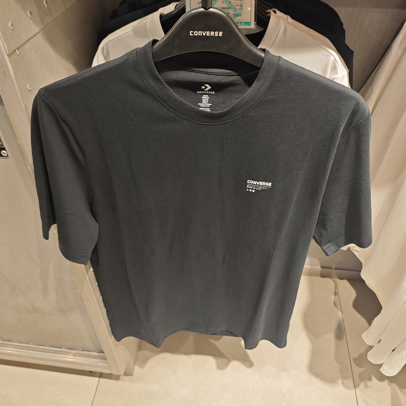 Authentic Converse Men's Letter Print Cool Fabric Crew Neck Short Sleeve T-Shirt 10027332-A02-A04 Authentic Converse Men's Letter Print Cool Fabric Crew Neck Short Sleeve T-Shirt 10027332-A02-A04