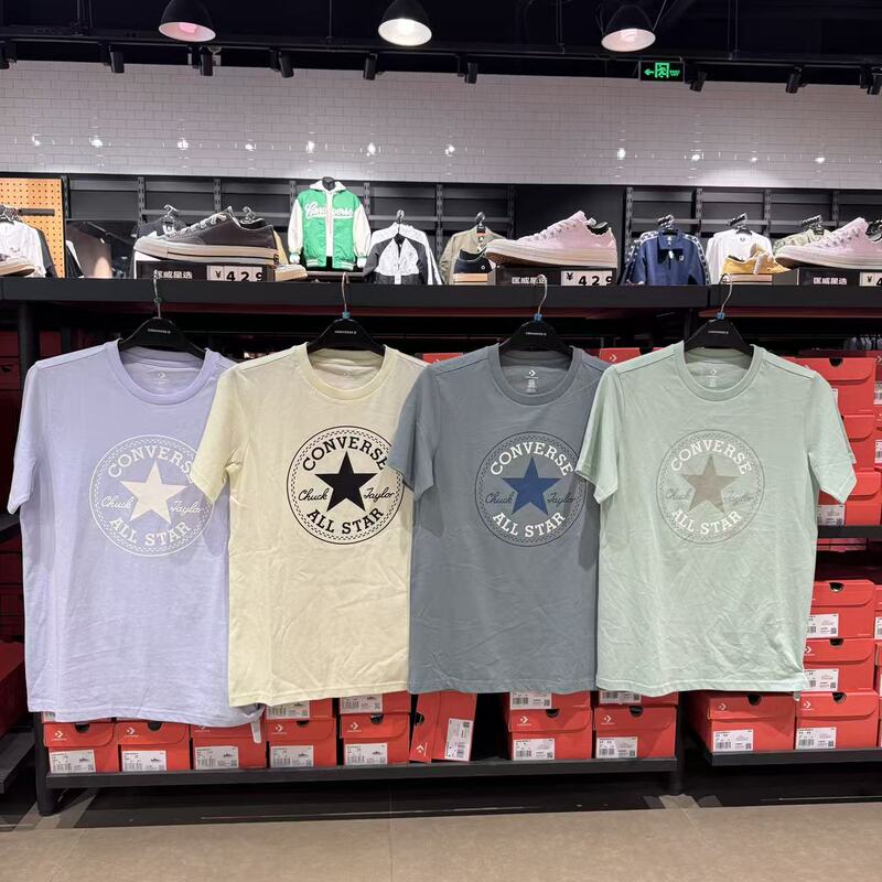 Authentic Converse Classic Men's and Women's Casual Round Logo Short-Sleeved T-Shirt 10025459 Mch737
