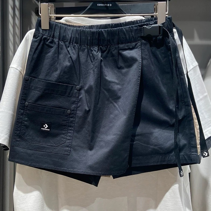 Converse Summer Women's Workwear Style Woven Sports Casual Shorts Retro Culottes Shorts 10026396