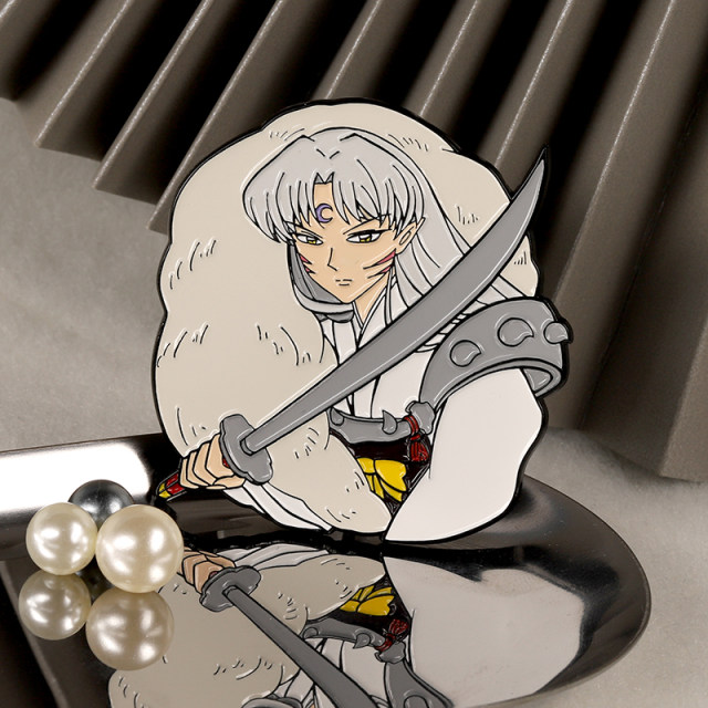 FooLii Futanuki Inuyasha Sesshomaru metal badge pins brooch buckle bag accessories decoration ພາສາຍີ່ປຸ່ນ versatile