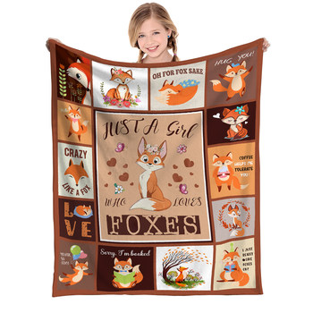 Fox Fur Blanket Is Soft and Comfortable, Bedroom Decorative Blanket, Double-Sided Fleece Blanket, Sofa Bed, Office Nap, Four-Season Blanket