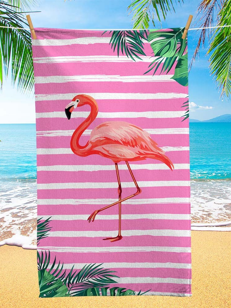 Cartoon Cute Beach Towel Printed Creative Marine Animal Bath Towel Microfiber Lightweight Summer Large Towel