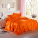 Mùa hè lụa màu bốn mảnh bộ lụa đơn giản bốn mảnh lụa Tencel bốn mảnh lụa satin chăn bộ đồ giường