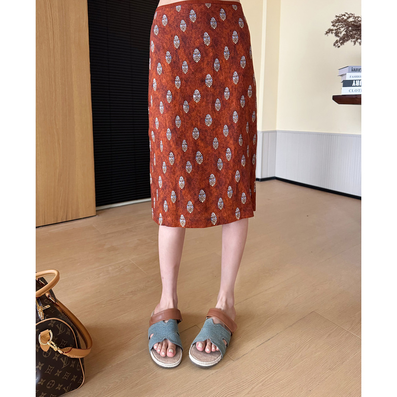 【Yiyi】Summer Vintage Design with a Unique Print, Slimming and Elegant Skirt Y-0722 【Yiyi】Summer Vintage Design with a Unique Print, Slimming and Elegant Skirt Y-0722