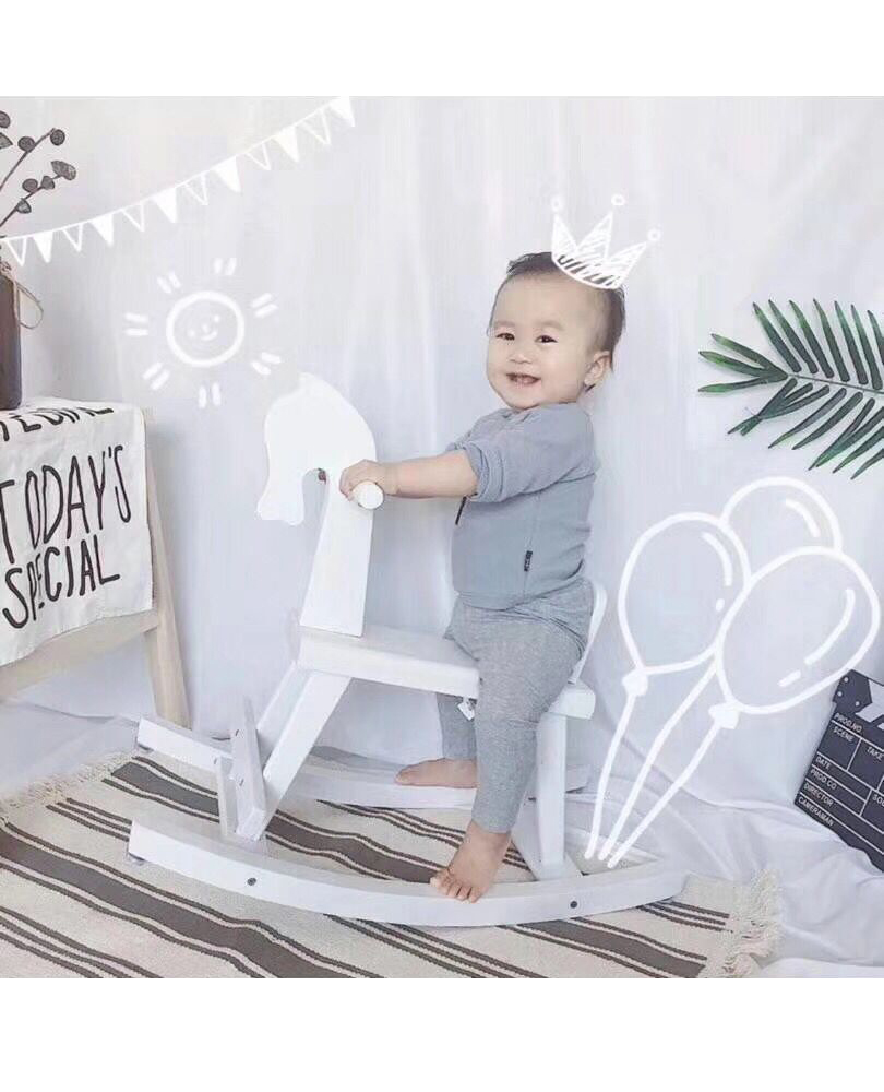Children's photography props small wooden horse new photo props baby shooting props photo studio creative props rocking horse