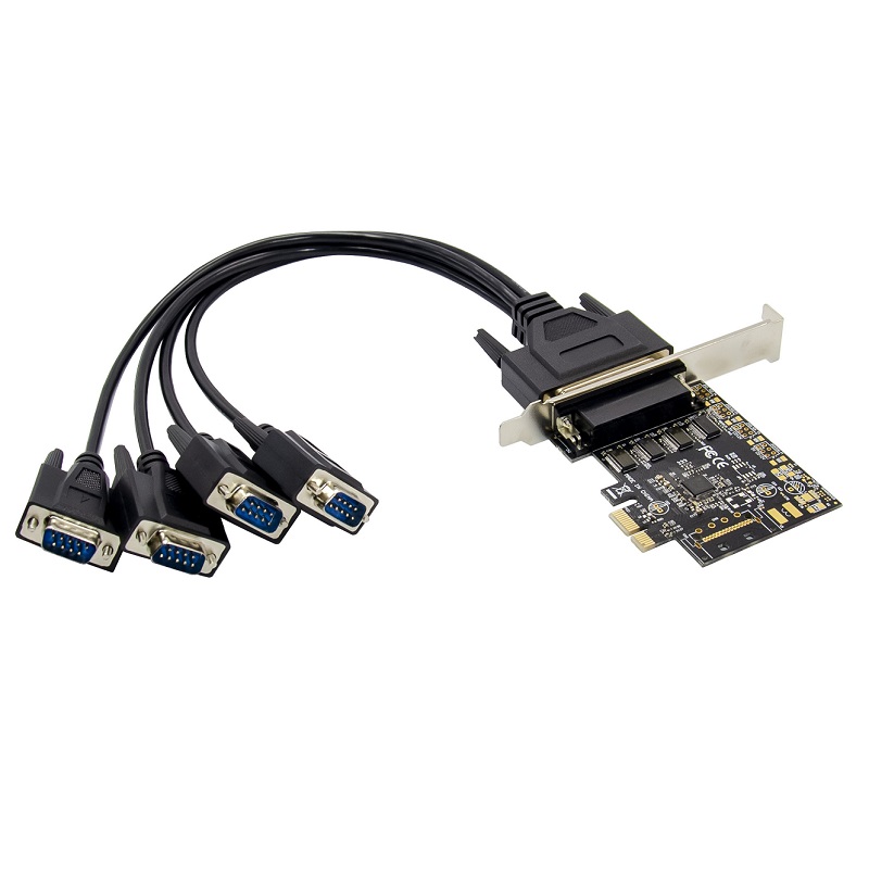 PCI-E serial card pcie to serial port RS232 interface industrial control 4-port expansion card PCI-E four-port COM