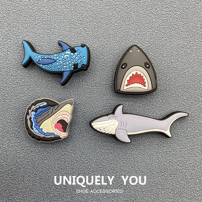 2023 New Model Suitable for Crocs Clogs Shoe Charms Accessories Shoe Buckle Decoration DIY Cute Cartoon Shark 2023 New Model Suitable for Crocs Clogs Shoe Charms Accessories Shoe Buckle Decoration DIY Cute Cartoon Shark