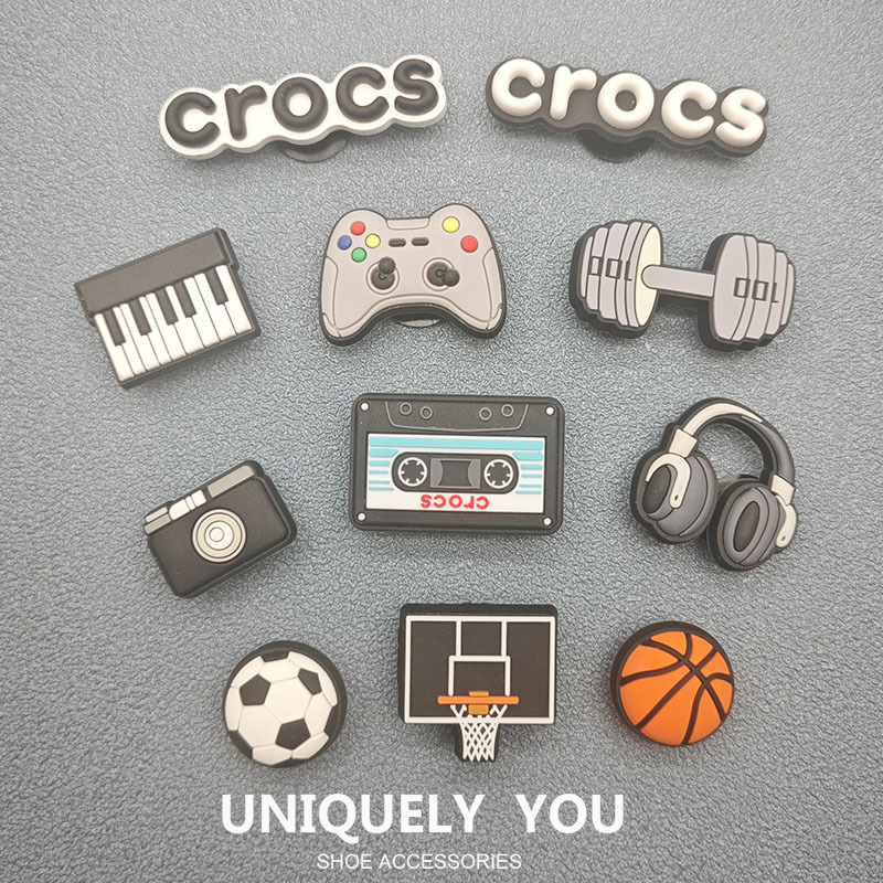 2024 New Crocs Shoe Accessories Shoe Charms Suitable for Crocs Shoe Decoration Shoe Buckles Shoe Accessories for Men Basketball Theme