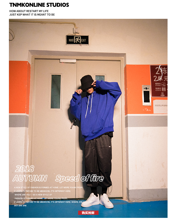 Áo len hip hop màu rắn tự chế nam và nữ cộng với nhung lỏng học sinh thanh niên giản dị quá khổ hoodies áo phông nam