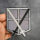 Attack on Giant 3D Embroidery Velcro Backpack Decoration Cloth Badge Anime Wings of Freedom Sticker Armband