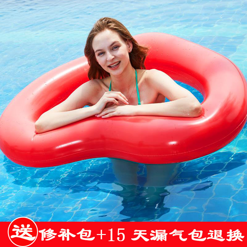 Adult inflatable thickened love ring swimming ring water men and women underarm flamingo pineapple doughnut sitting ring floating ring