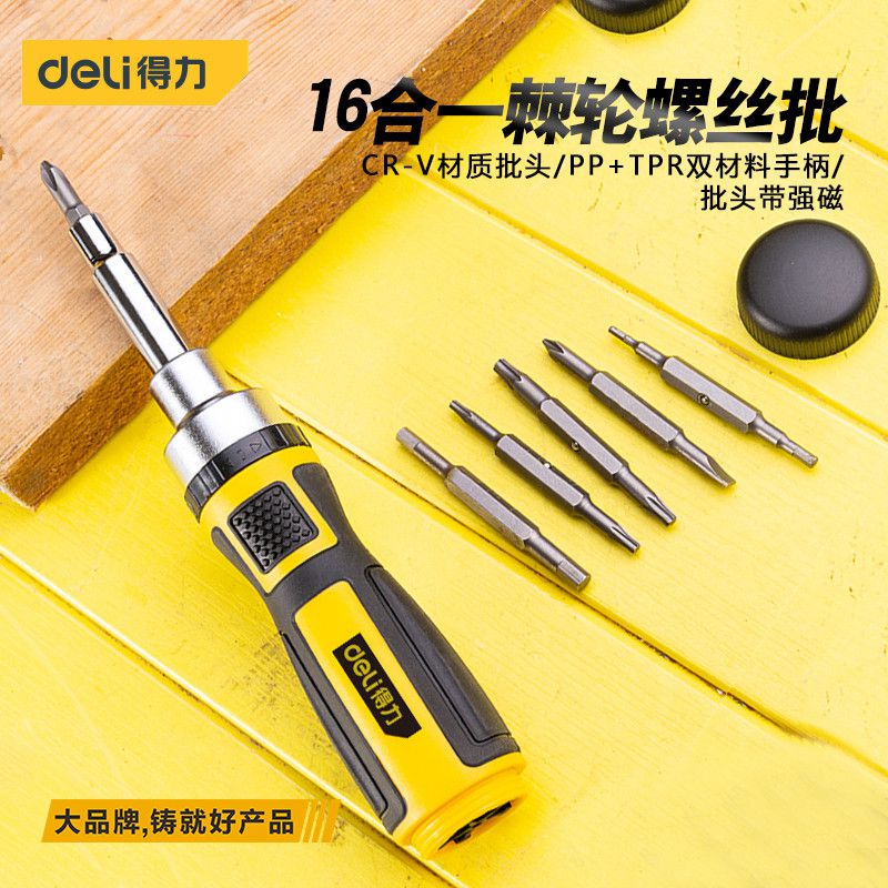 Deli 16 in 1 ratchet screwdriver set Ratchet screwdriver hardware tools DL260016