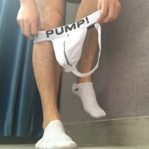 Male solid color letters sexy hip T-shaped underwear mesh breathable low waist show buttocks small double dingt pants