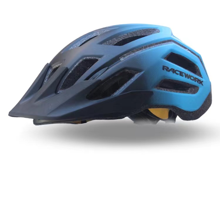 Racework Highway Mountaineering bike safety helmet integrated forming belt warning light riding safety helmet bike safety helmet