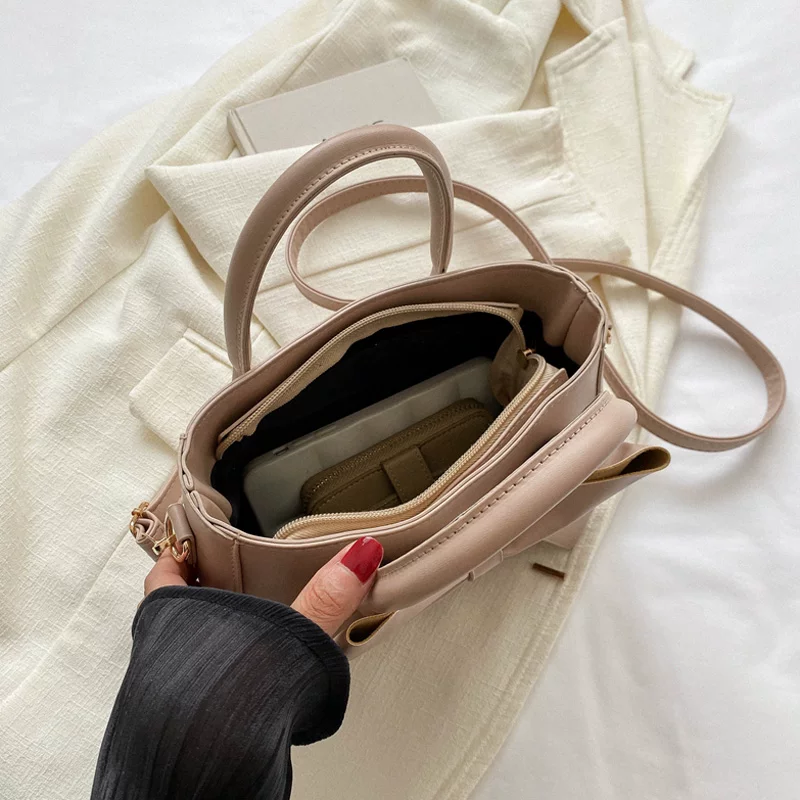 Universal cute fresh small one-shoulder bag with bow, high-end