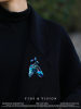 YIHE original design Douyu winter unique niche exquisite colorful ceramic couple coat brooch