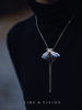YIHE original design Lan Ling Mo unique niche literary personality ceramic turtleneck sweater necklace