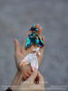 YIHE original design Douyu winter unique niche exquisite colorful ceramic couple coat brooch