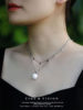 YIHE original design Apple Christmas daily versatile fresh summer fruit style ceramic titanium steel necklace