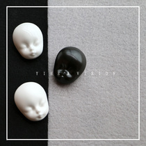 YIHE瓷偶脸欧美复古vintage文艺个性男女情侣手工陶瓷胸针