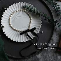 YIHE Original design (Hepburn Pearl)Super elegant vintage velvet strap neck choker