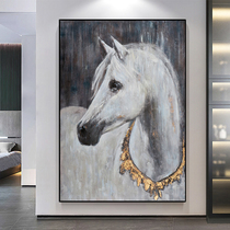 Notareart hand-painted oil painting Golden Horse Xuanguan hanging painting Living room Background wall decoration Painting into the household murals