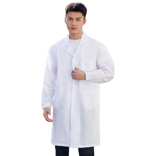 Белый халат для школьников, униформа врача, лонгслив, с печатью вашего логотипа