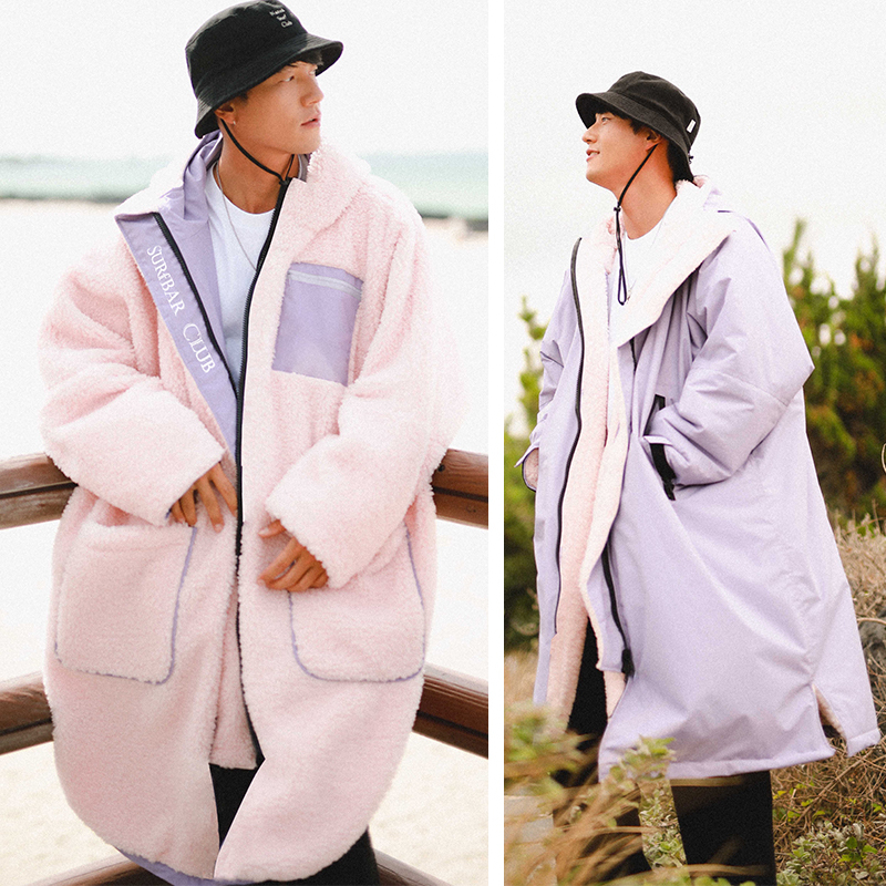 Diving Poncho, Warm Bath Towel, Winter Swimming Special Quick-Drying Wearable Bathrobe, Beach Absorbent Surfing Jacket Coat