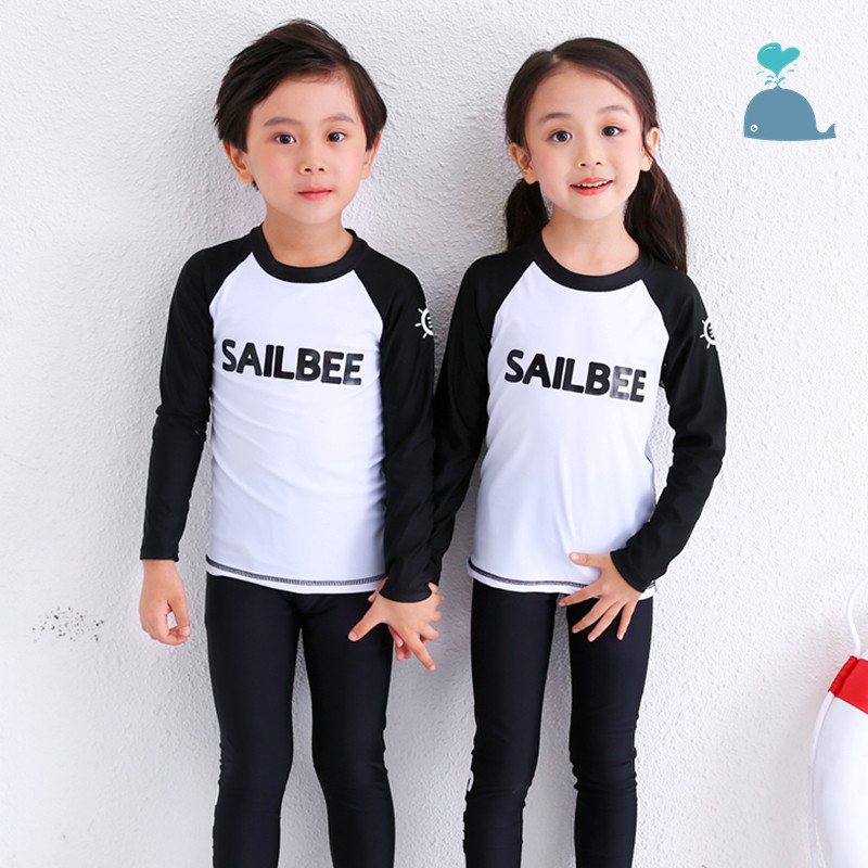 Children's Diving suit male and female suit parent-child separation long sleeve swimsuit warm sunscreen suit in large children's jellyfish