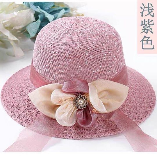 【可折叠】遮阳帽子女韩版夏季圆脸防晒沙滩帽旅游草帽渔夫帽盆帽