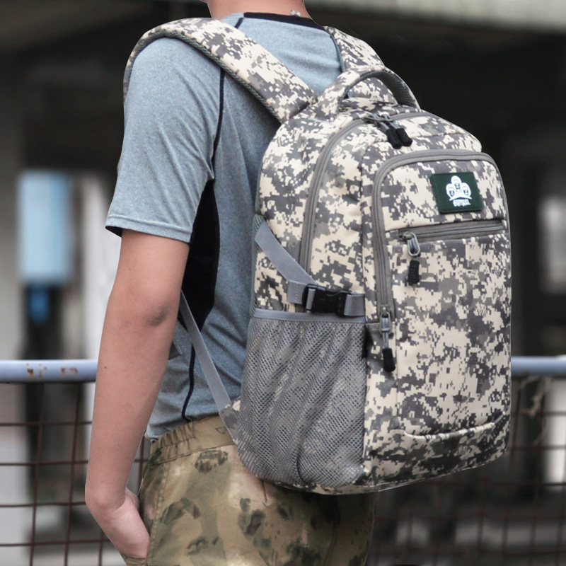 Dunbar column camouflage backpack Men's business leisure backpack Women's outdoor hiking bag Middle and high school student school bag