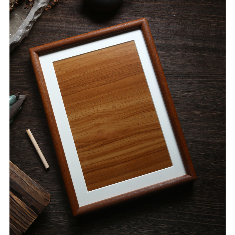 Heqijian A4 A3 Walnut Wood Chinese-Style High-End Solid Wood Picture Frame Wedding Book Photo Frame Engagement Wedding Calligraphy Display Frame