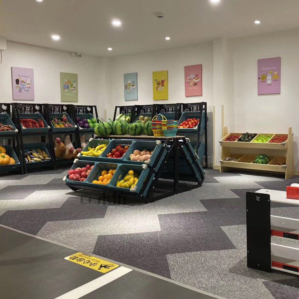 Steel Wood Supermarket Fruit Racks Fruit And Vegetable Racks Fresh Shop Middle Island Vegetable Shelving Water Fruit Shop Display Shelterge