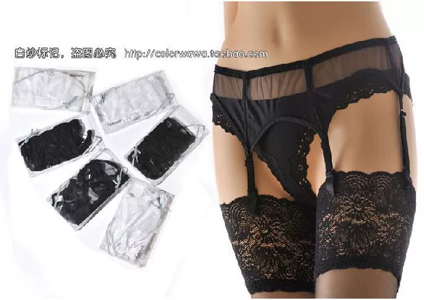 Vớ nữ treo Trasparenze nhập khẩu retro garter gợi cảm màu đen trong suốt vớ ren dây nịt tất chân vòng